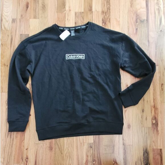 NWT Calvin Klein Reimagined Heritage Lounge Long Sleeve Sweatshirt Large - Picture 2 of 5